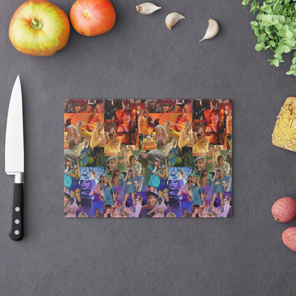 Taylor Swift Rainbow Photo Collage Cutting Board