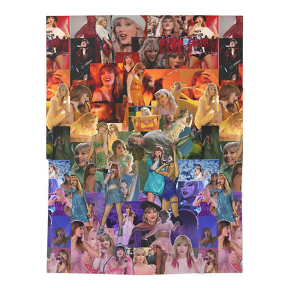 Taylor Swift Rainbow Photo Collage Baby Swaddle Blanket
