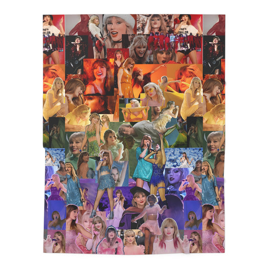 Taylor Swift Rainbow Photo Collage Baby Swaddle Blanket