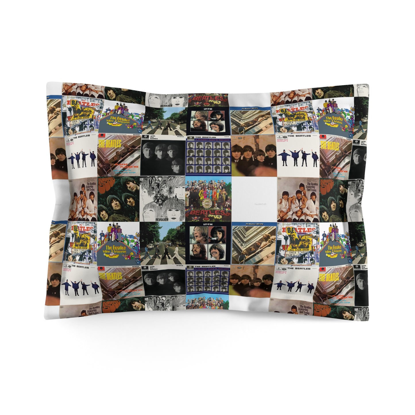 The Beatles Album Cover Collage Microfiber Pillow Sham