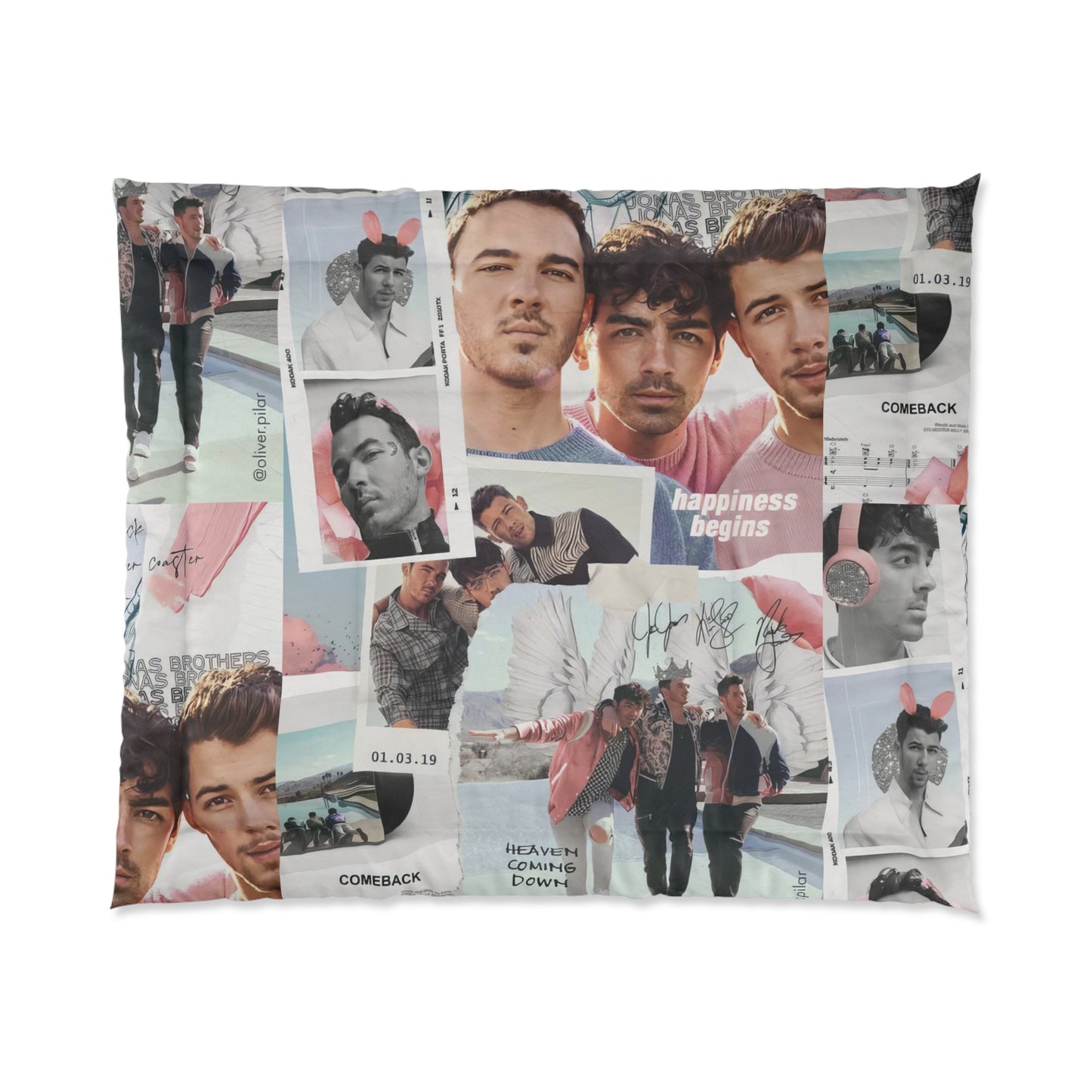 Jonas Brother Happiness Begins Collage Comforter