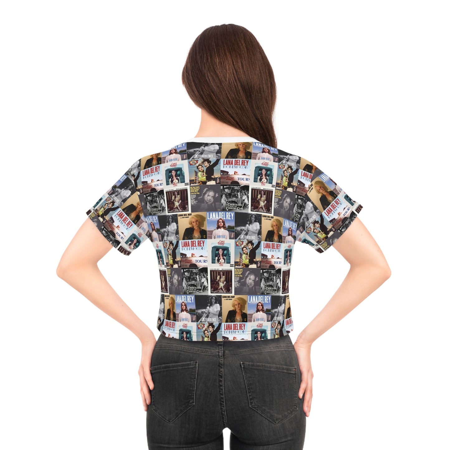 Lana Del Rey Album Cover Collage Crop Tee