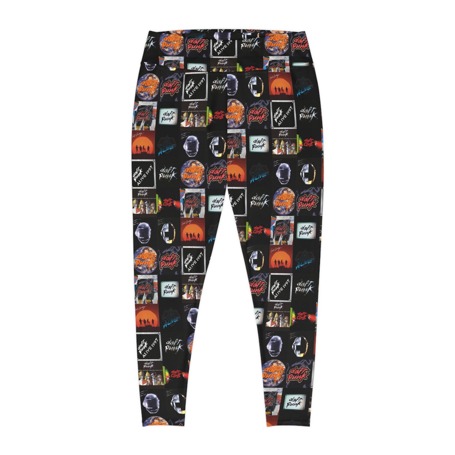 Daft Punk Album Cover Collage Plus Size Leggings