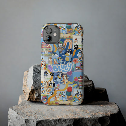 Bluey Playtime Collage Tough Phone Cases