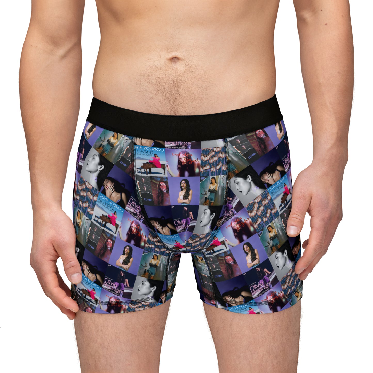 Olivia Rodrigo Album Art Collage Men's Boxers