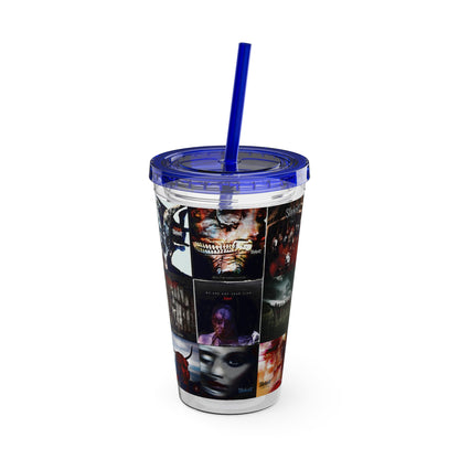 Slipknot Album Art Collage Sunsplash Tumbler with Straw