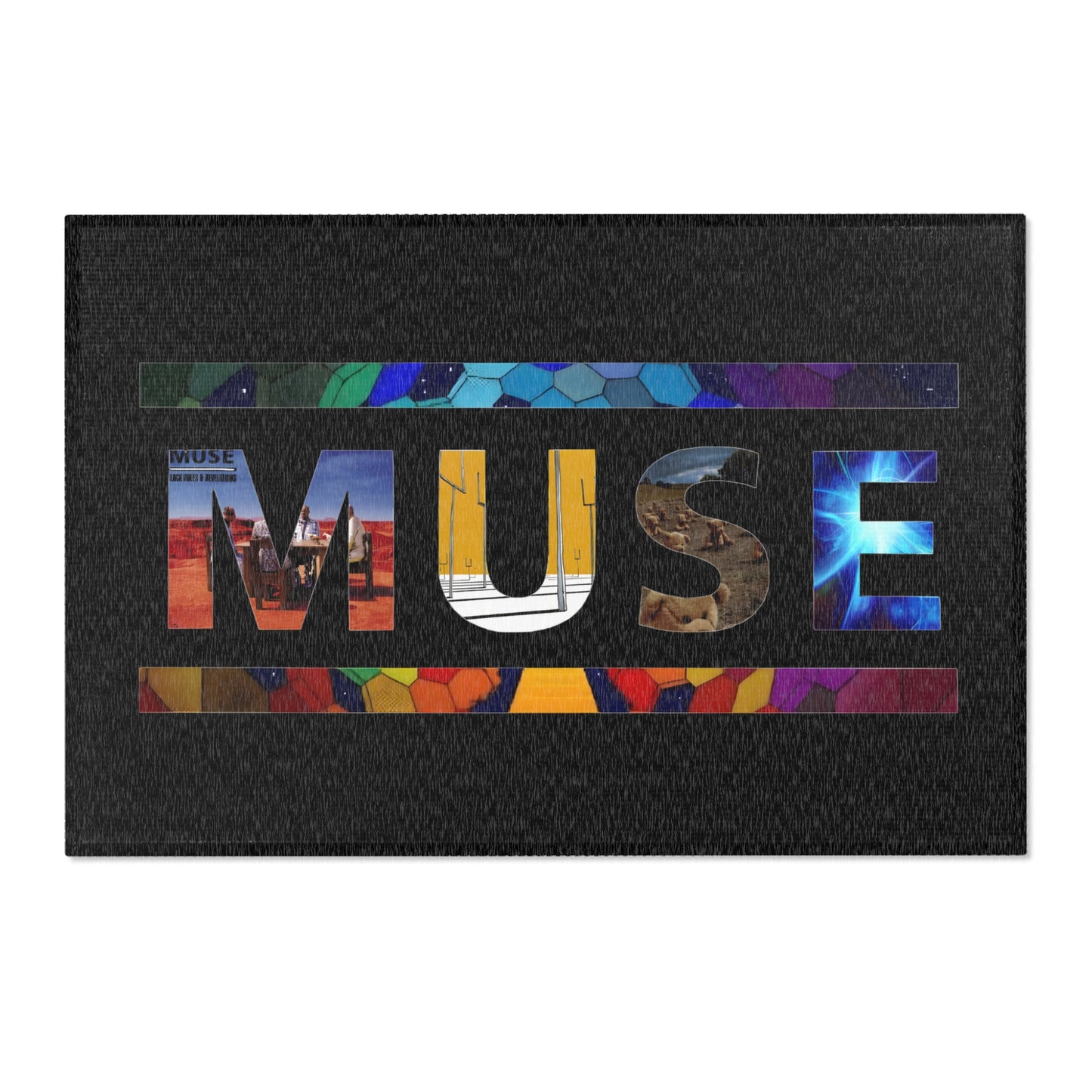 Muse Album Art Letters Area Rugs