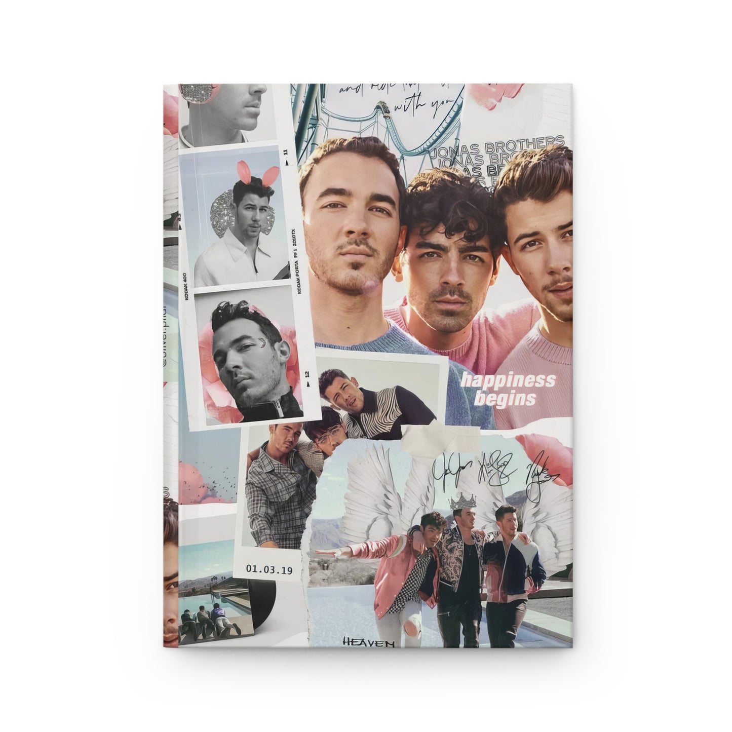 Jonas Brothers Happiness Begins Collage Hardcover Journal
