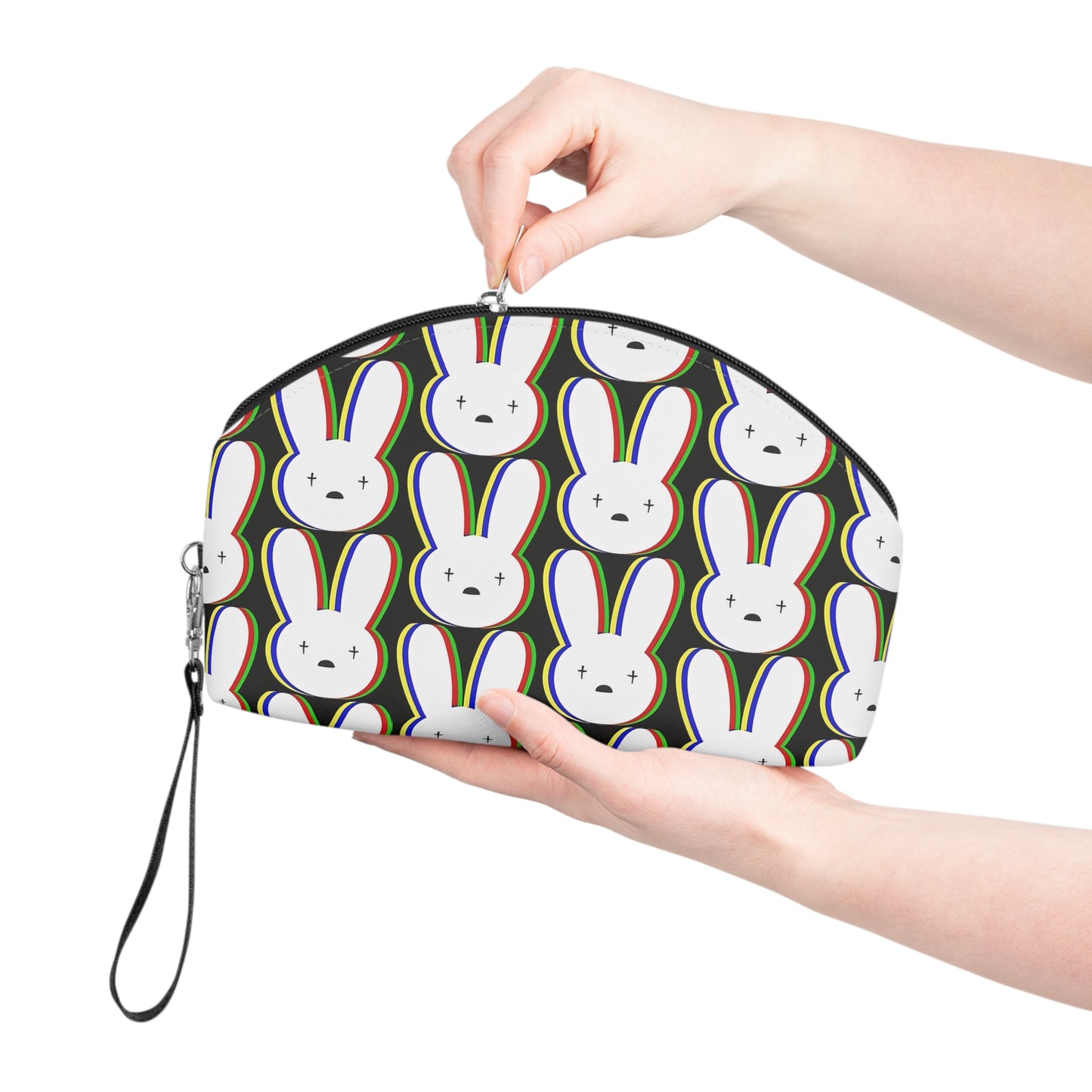 Bad Bunny Logo Pattern Makeup Bag