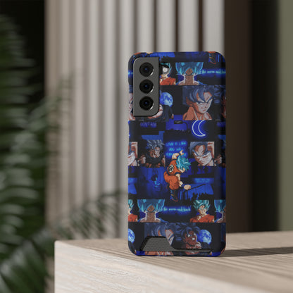 Dragon Ball Z Saiyan Moonlight Collage Phone Case With Card Holder