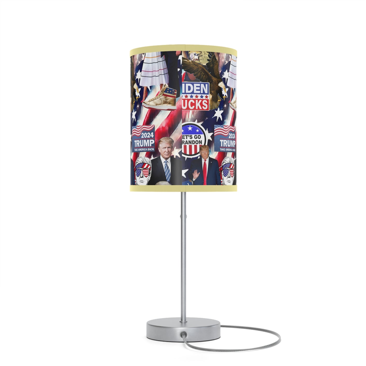 Donald Trump 2024 MAGA Montage Lamp on a Stand