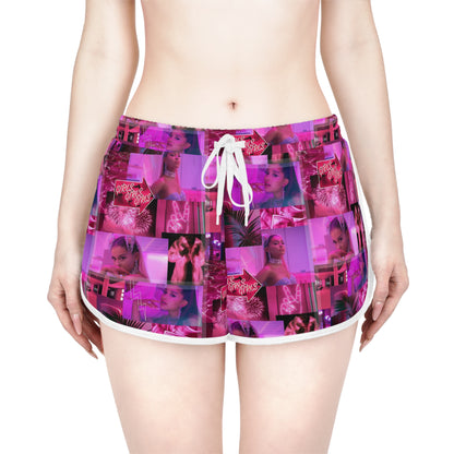 Ariana Grande 7 Rings Collage Women's Relaxed Shorts