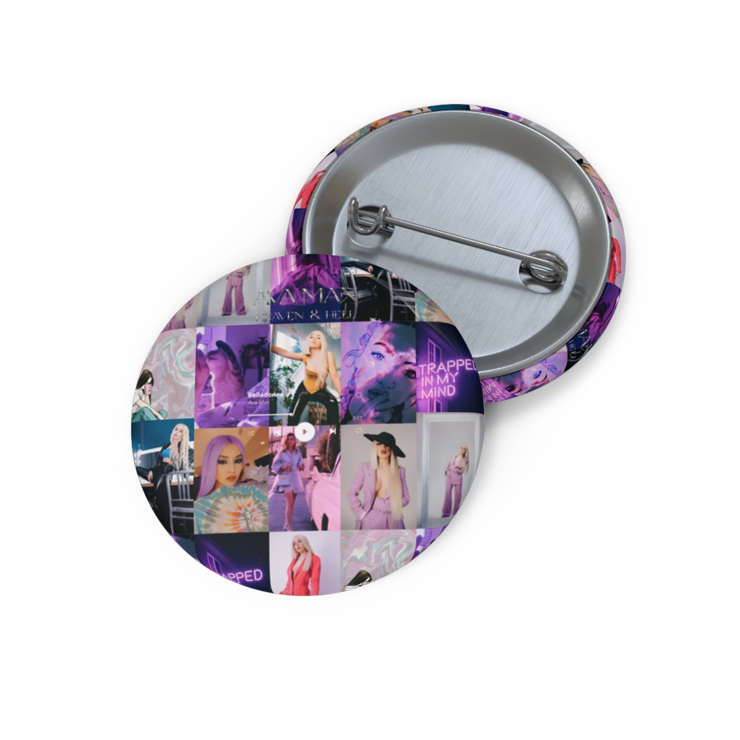 Ava Max Belladonna Photo Collage Custom Pin Buttons