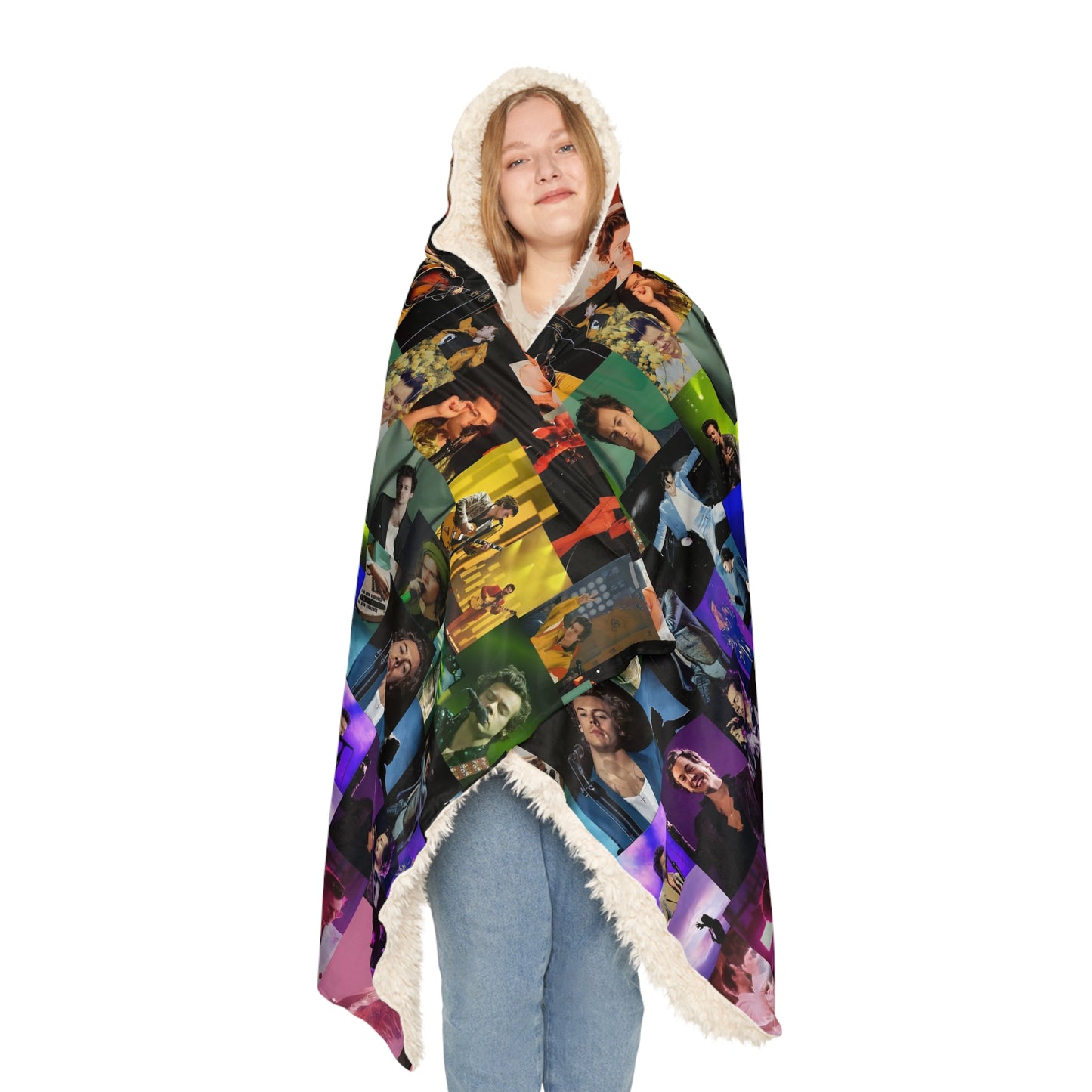 Harry Styles Rainbow Collage Snuggle Blanket