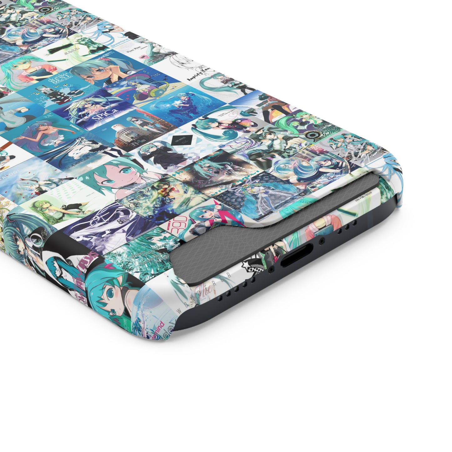 Hatsune Miku Album Cover Collage Phone Case With Card Holder