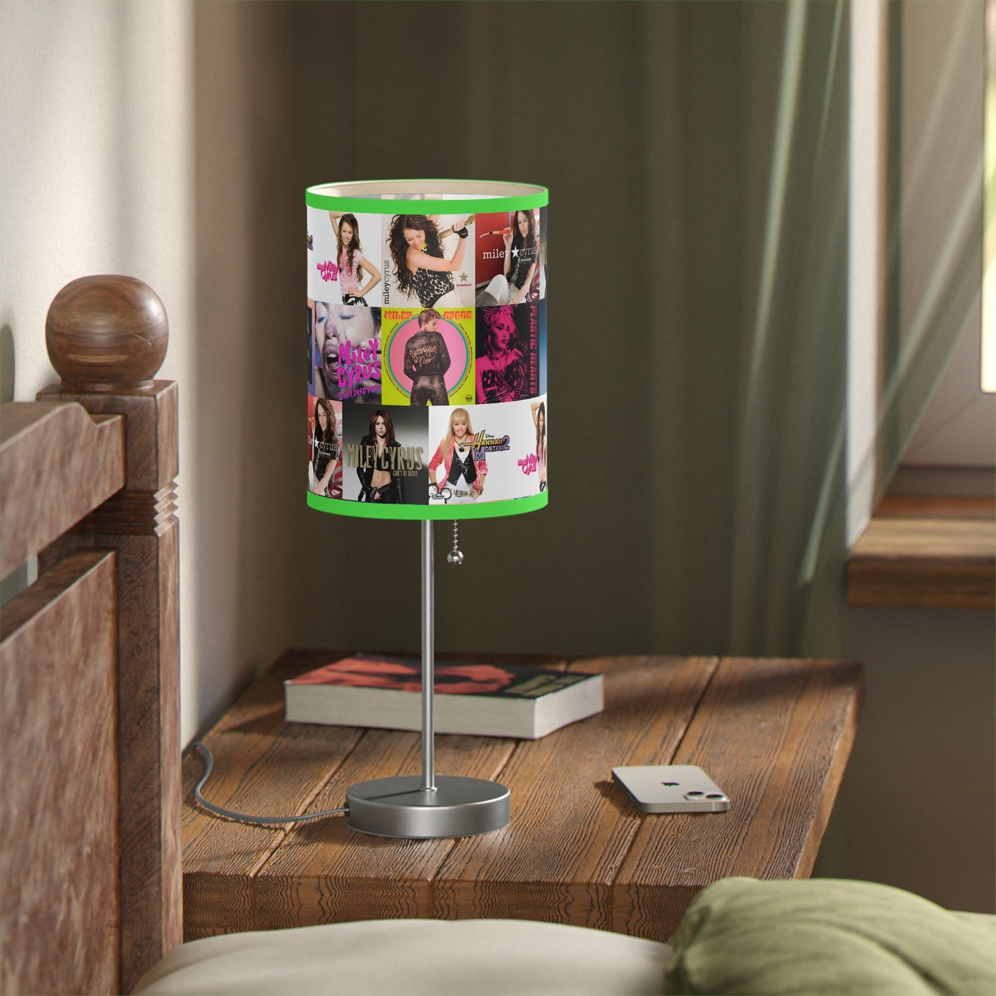 Miley Cyrus Album Cover Collage Lamp on a Stand