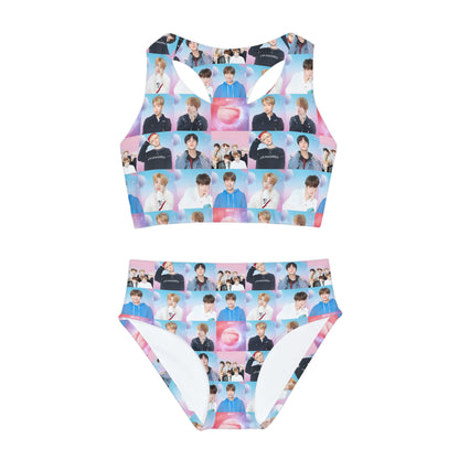 BTS World Mosaic Girls Two Piece Swimsuit