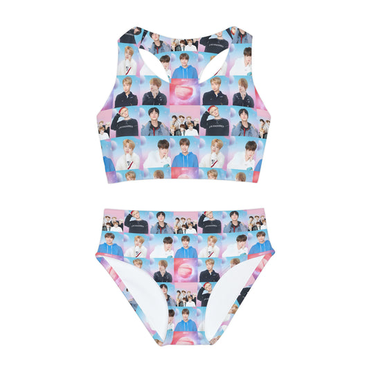 BTS World Mosaic Girls Two Piece Swimsuit