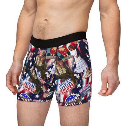 Donald Trump 2024 MAGA Montage Men's Boxers