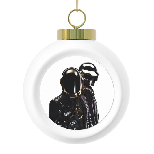Daft Punk In Black Suits Christmas Ball Ornament