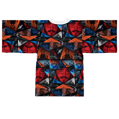 Post Malone Crystal Portaits Collage Long Sleeve Kimono Robe