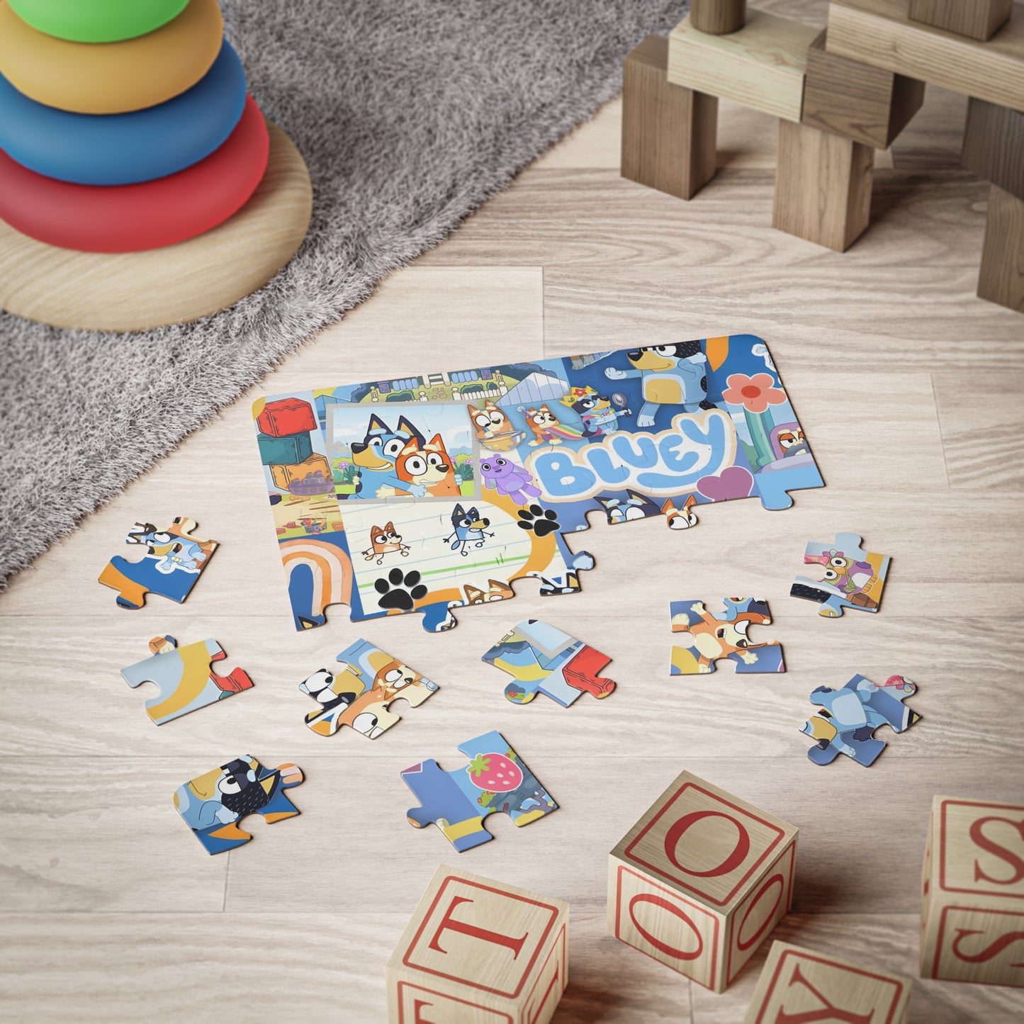 Bluey Playtime Collage Kids' Puzzle, 30-Piece