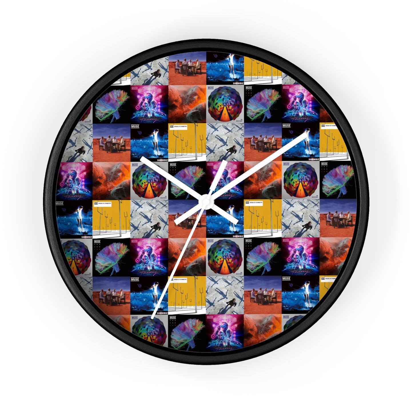 Muse Album Cover Collage Round Wall Clock