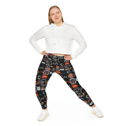 Daft Punk Album Cover Collage Plus Size Leggings