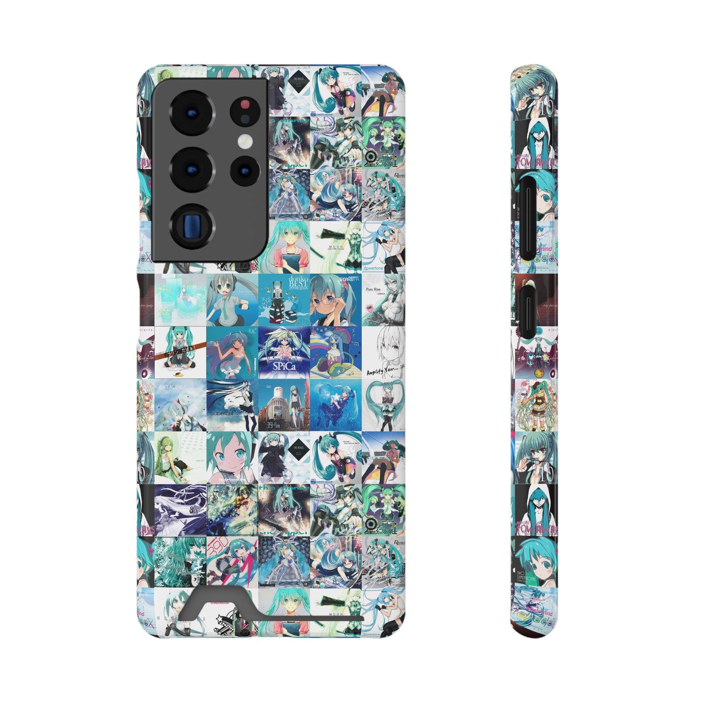 Hatsune Miku Album Cover Collage Phone Case With Card Holder