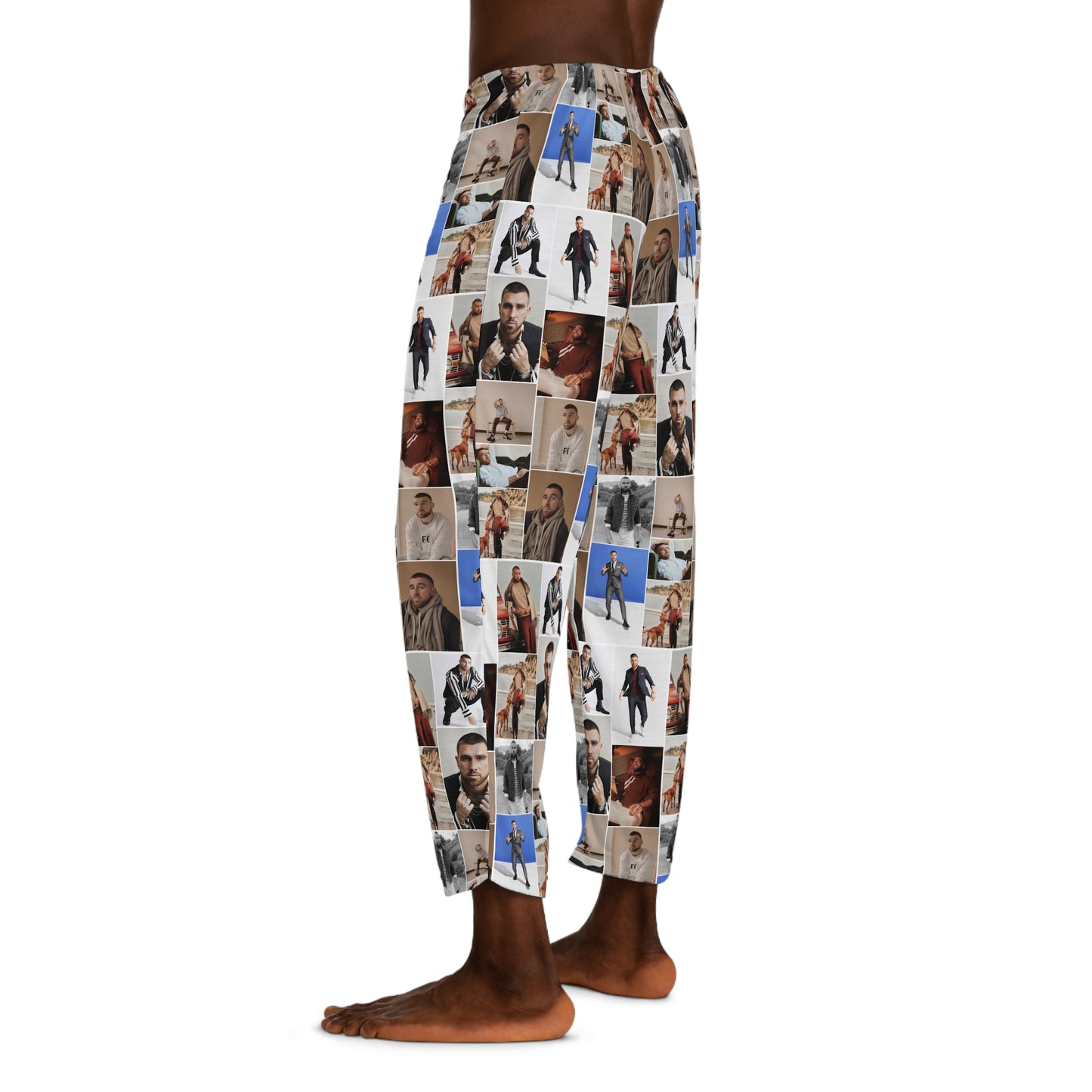 Travis Kelce Portrait Photo Mosaic Men's Pajama Pants