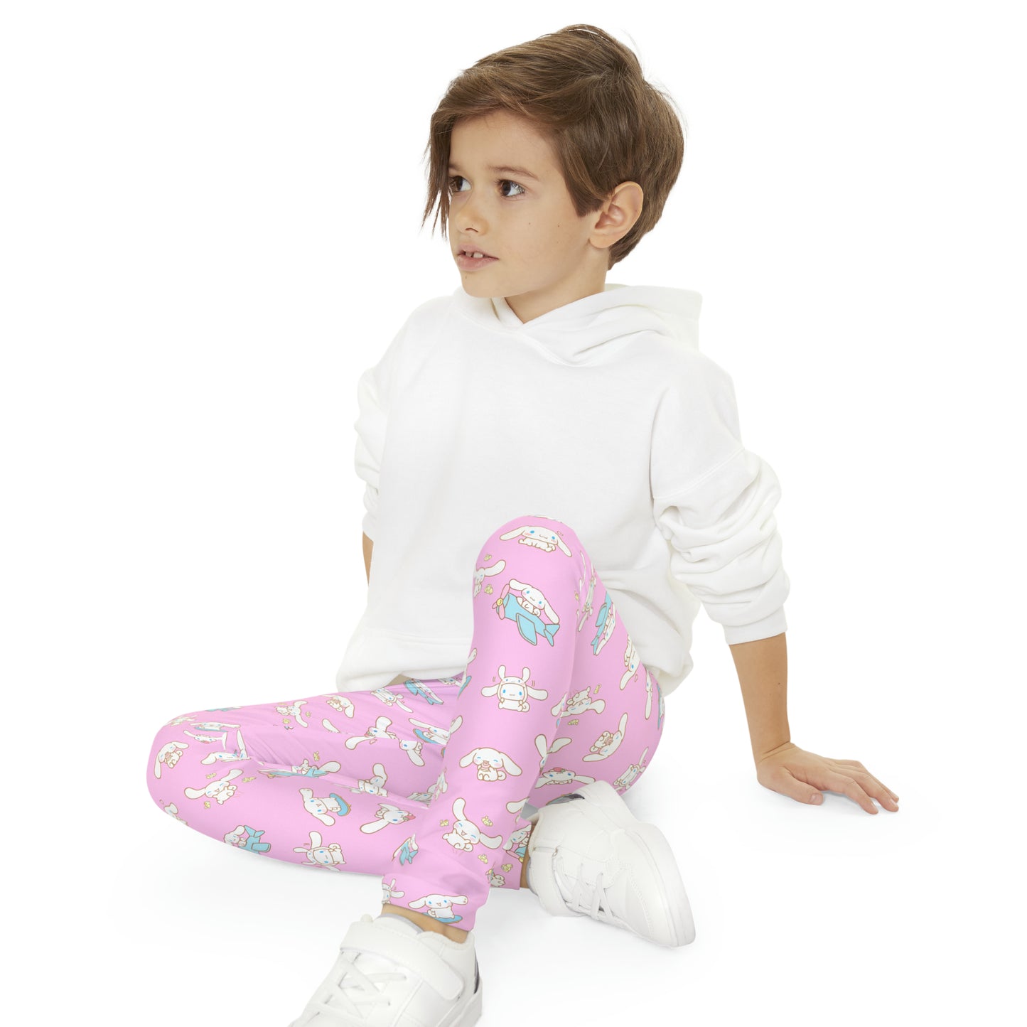 Cinnamoroll Playing Around Pattern Youth Full-Length Leggings