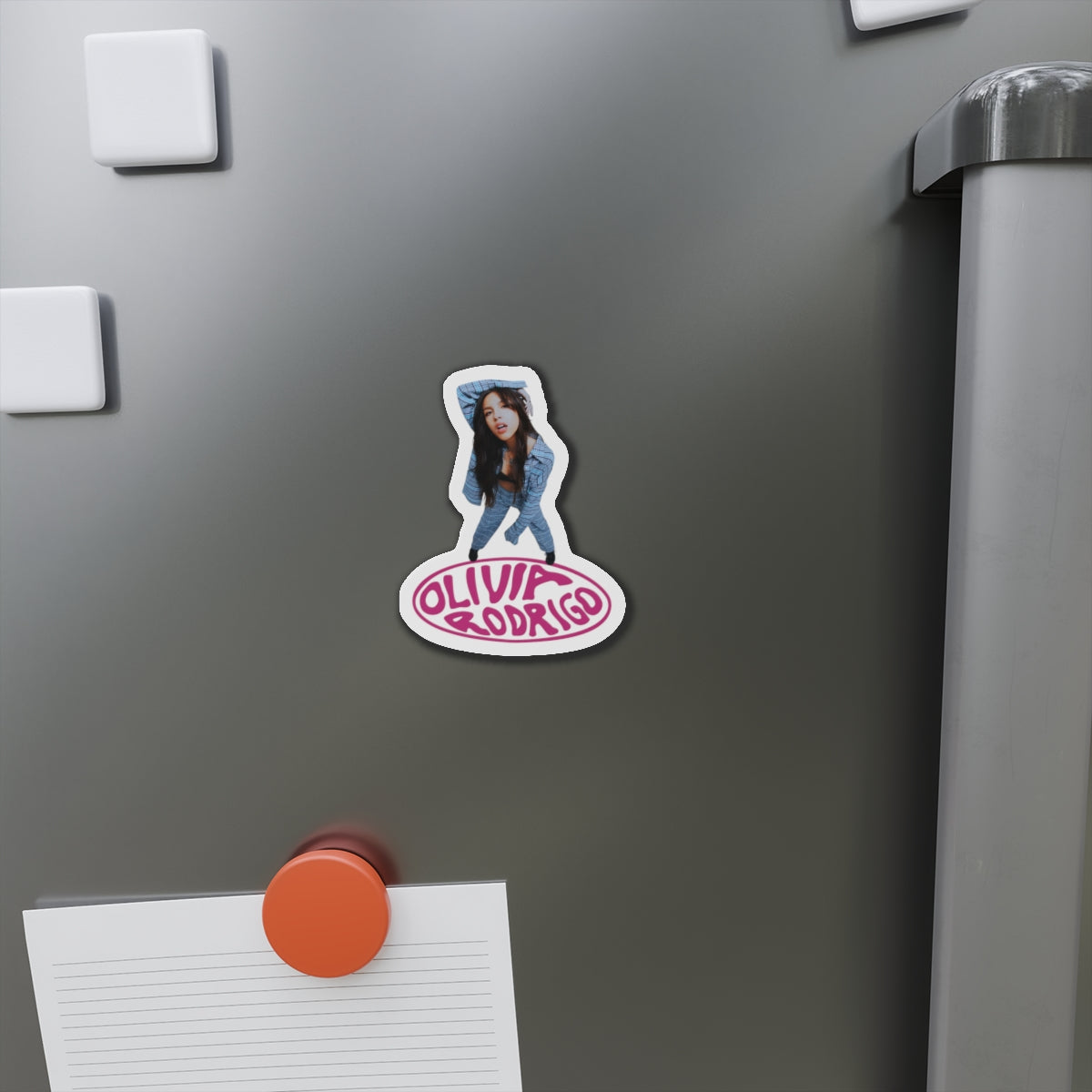 Olivia Rodrigo Look Up Pose Logo Die-Cut Magnets