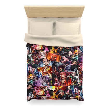 Demon Slayer Reflections Collage Microfiber Duvet Cover