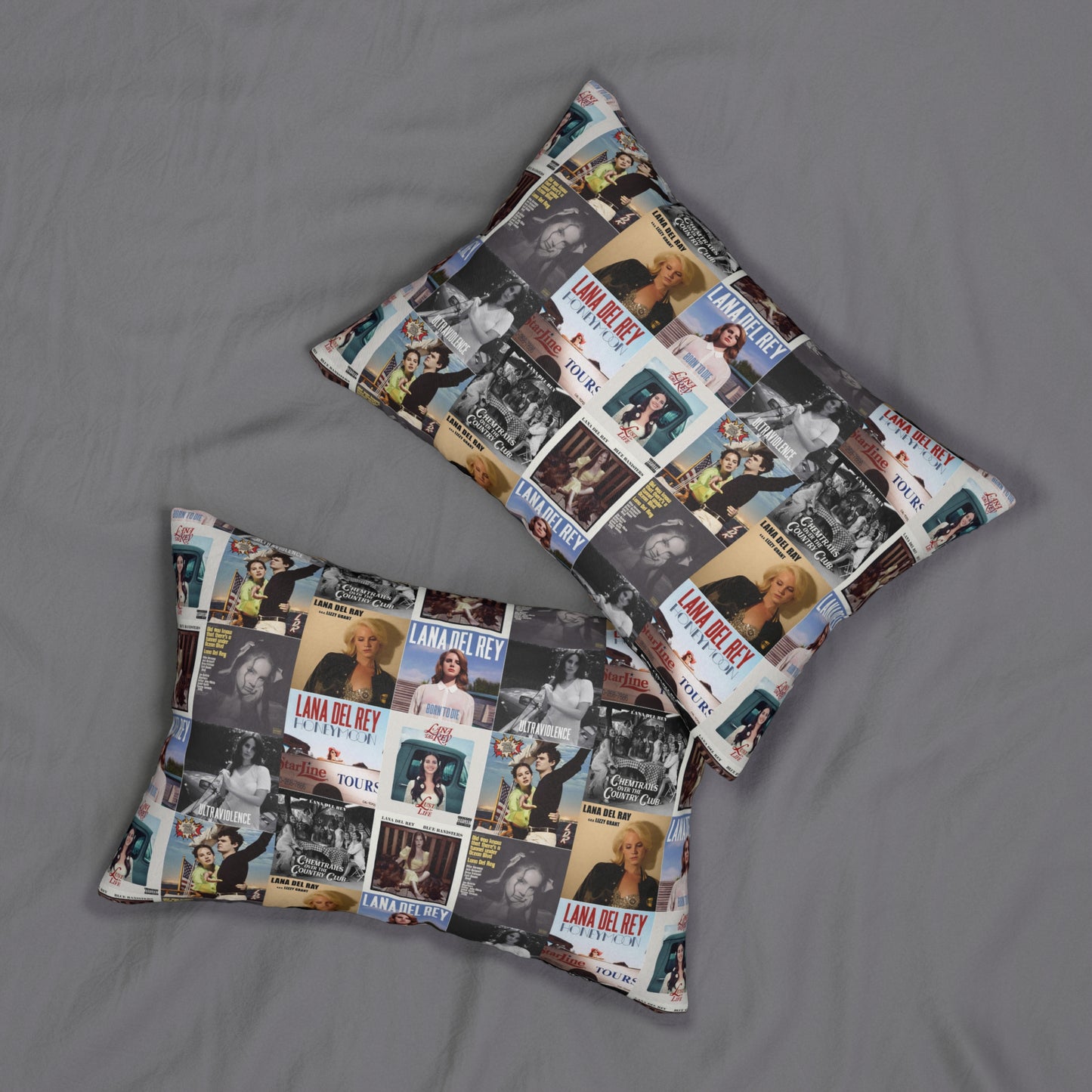 Lana Del Rey Album Cover Collage Polyester Lumbar Pillow