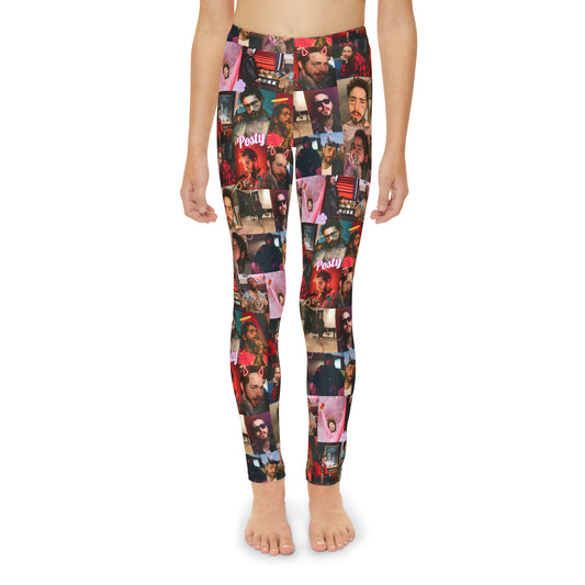 Post Malone Posty Love Photo Collage Youth Full-Length Leggings