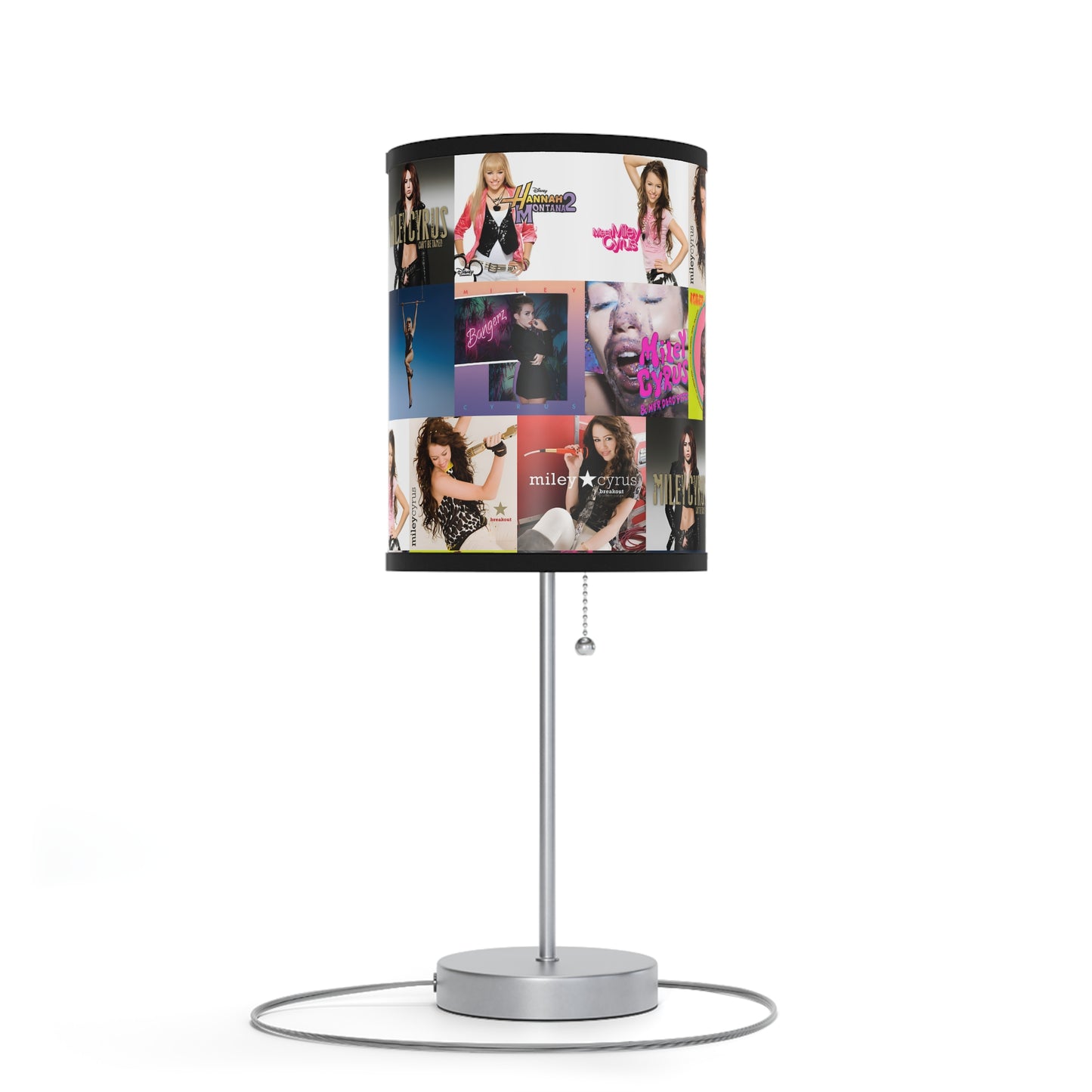 Miley Cyrus Album Cover Collage Lamp on a Stand