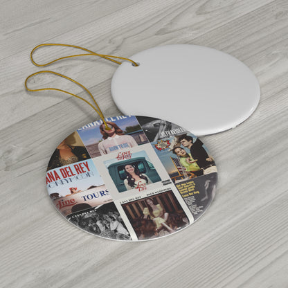 Lana Del Rey Album Cover Collage Ceramic Ornament