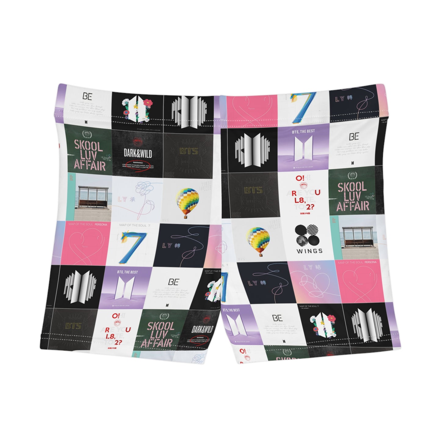 BTS Album Cover Art Collage Women's Shorts