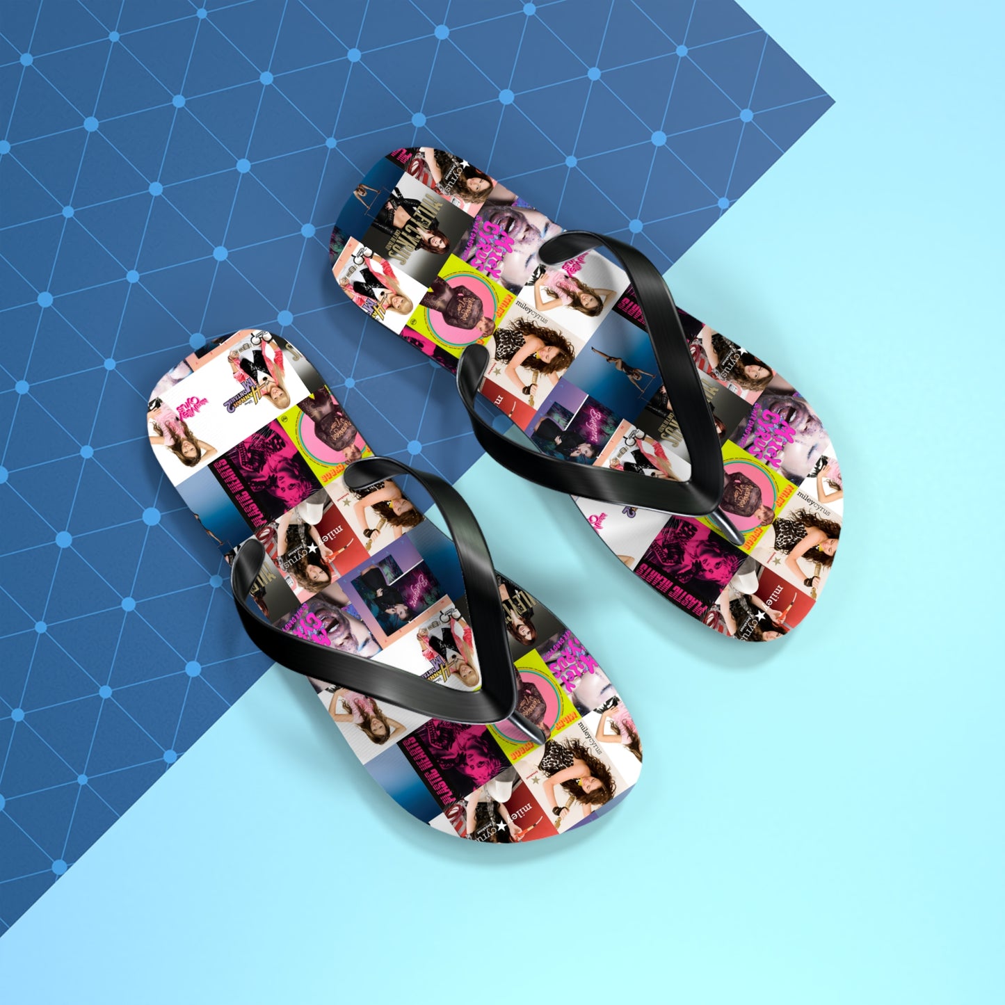 Miley Cyrus Album Cover Collage Flip Flops