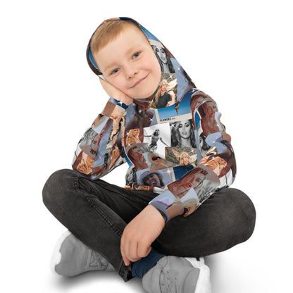 Miley Cyrus Flowers Photo Collage Kid's Hoodie