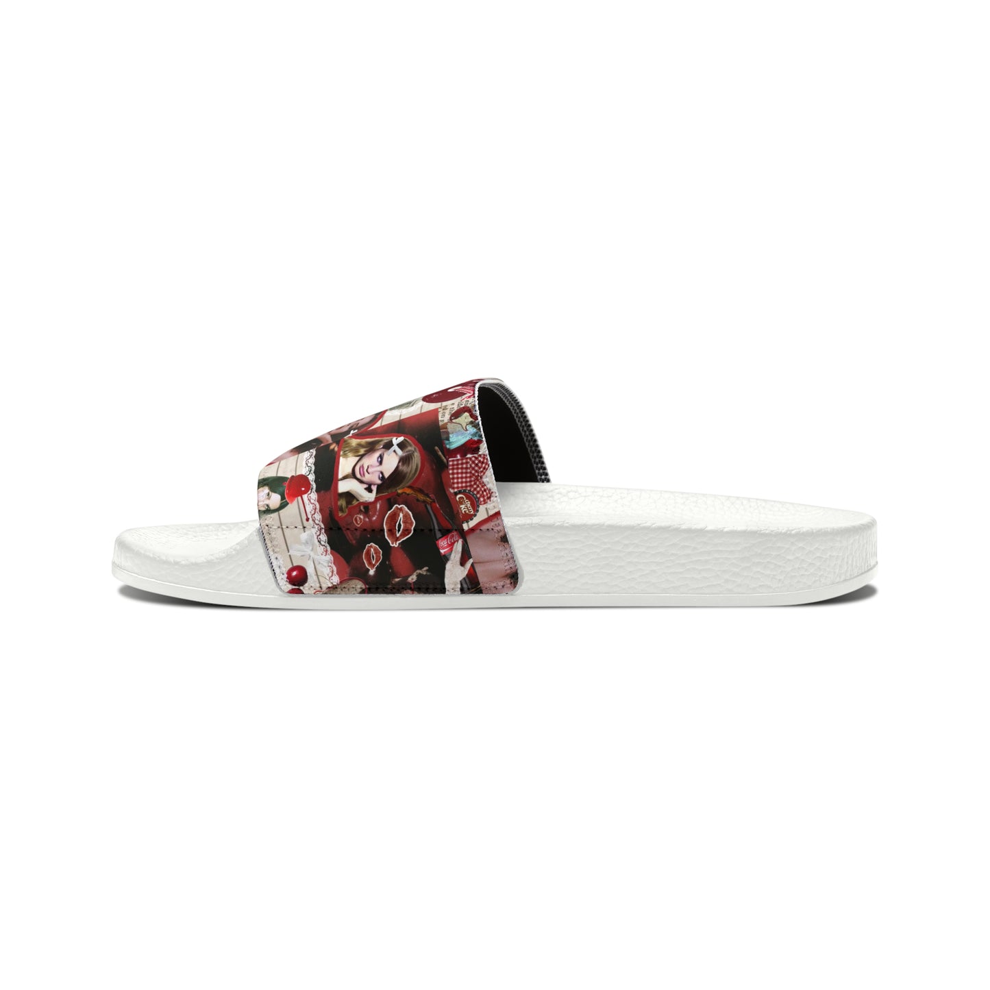 Lana Del Rey Cherry Coke Collage Youth Slide Sandals