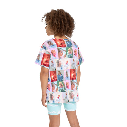 Taylor Swift Lover Era Photo Mosaic Kids Sports Jersey