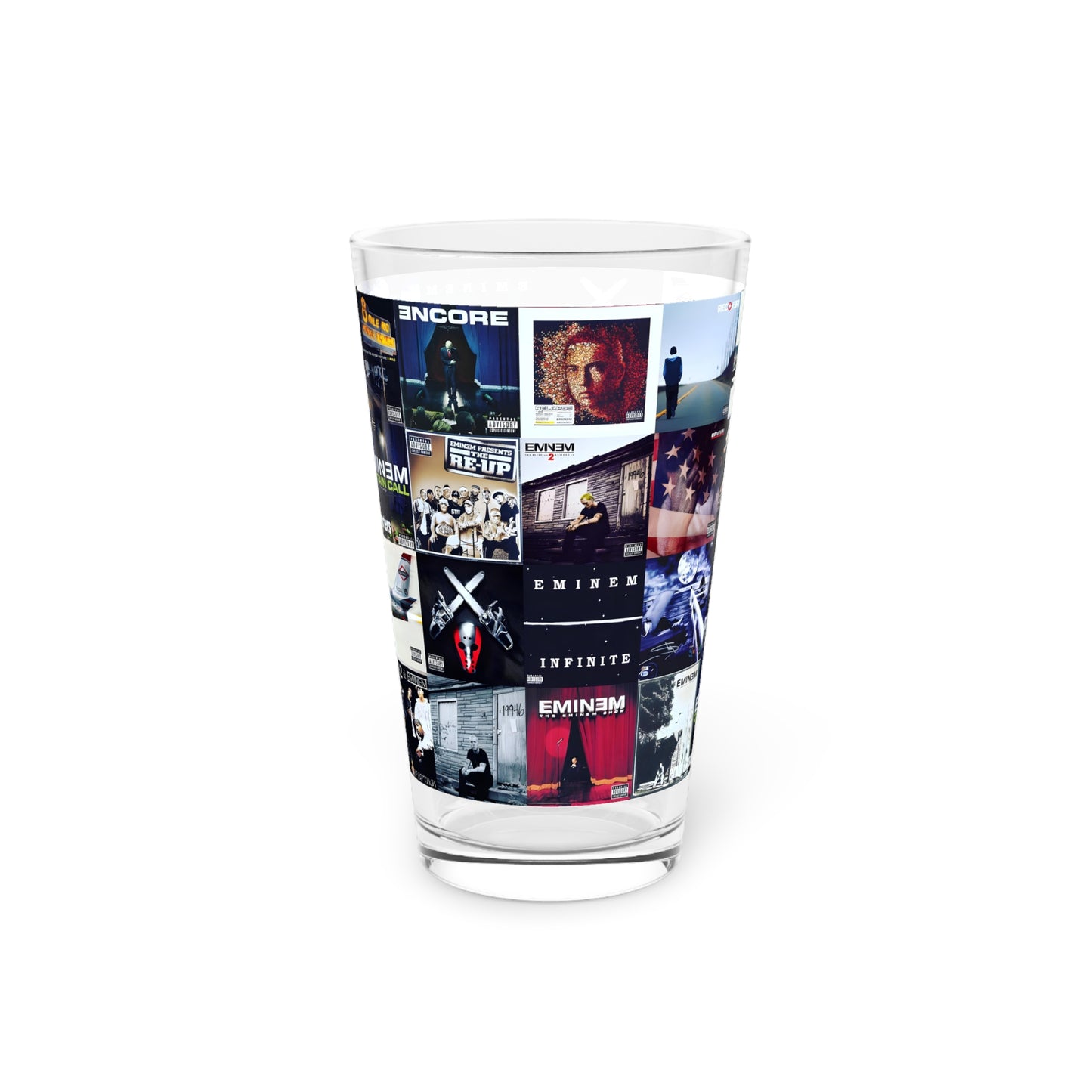 Eminem Album Art Cover Collage Pint Glass