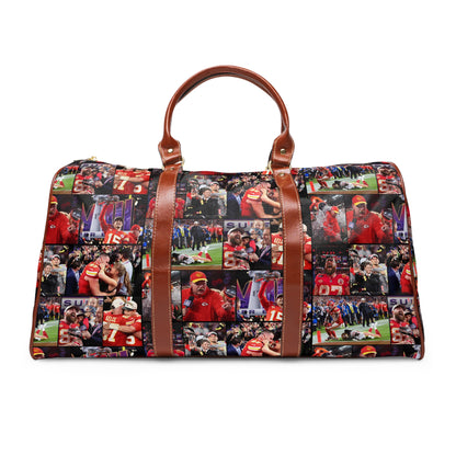 Kansas City Chiefs Superbowl LVIII Championship Victory Collage Waterproof Travel Bag