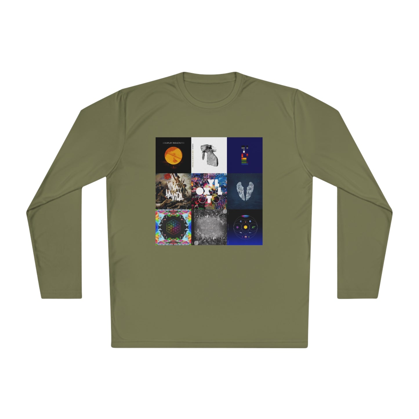 Colplay Album Cover Collage Unisex Lightweight Long Sleeve Tee