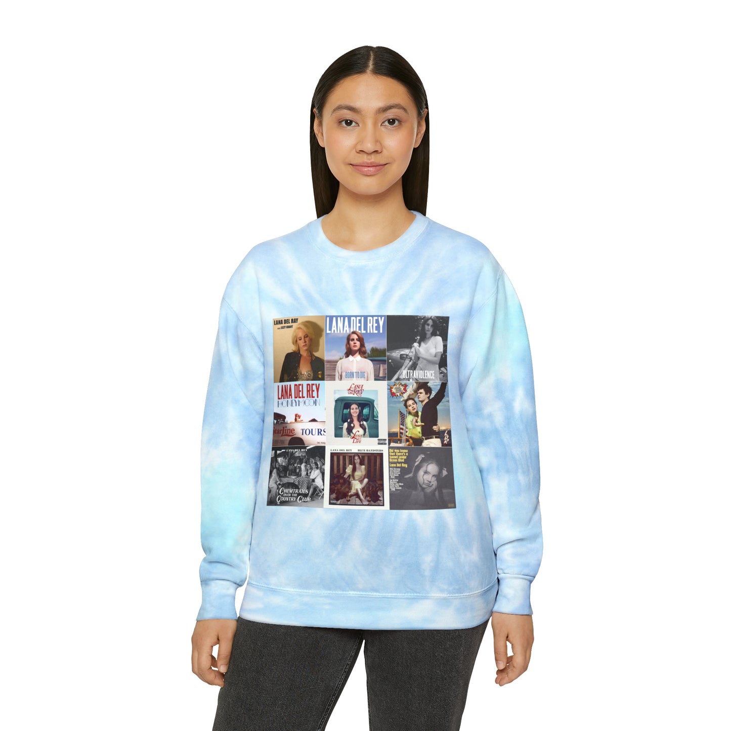 Lana Del Rey Album Cover Collage Unisex Tie-Dye Sweatshirt