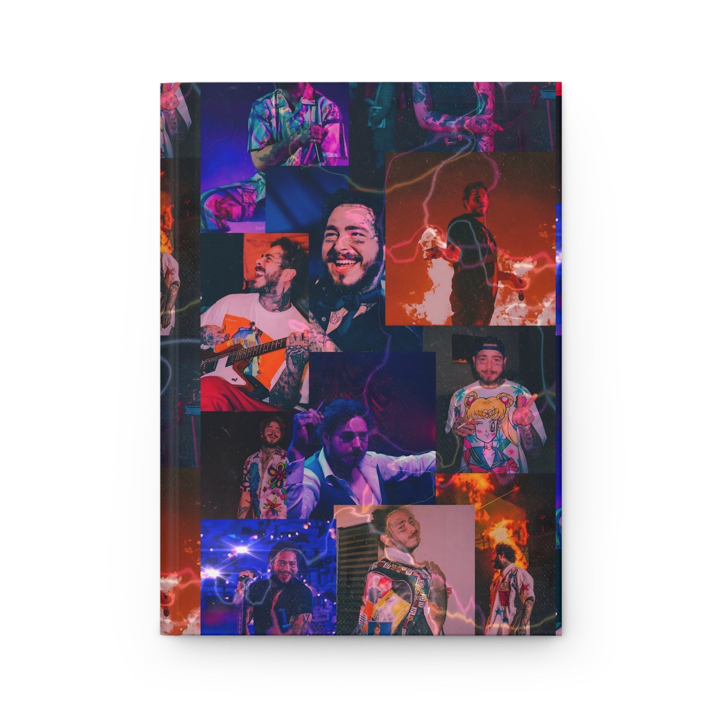 Post Malone Lightning Photo Collage Hardcover Journal