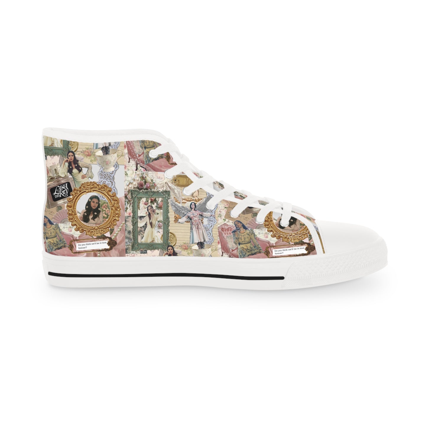 Lana Del Rey Victorian Collage Men's High Top Sneakers