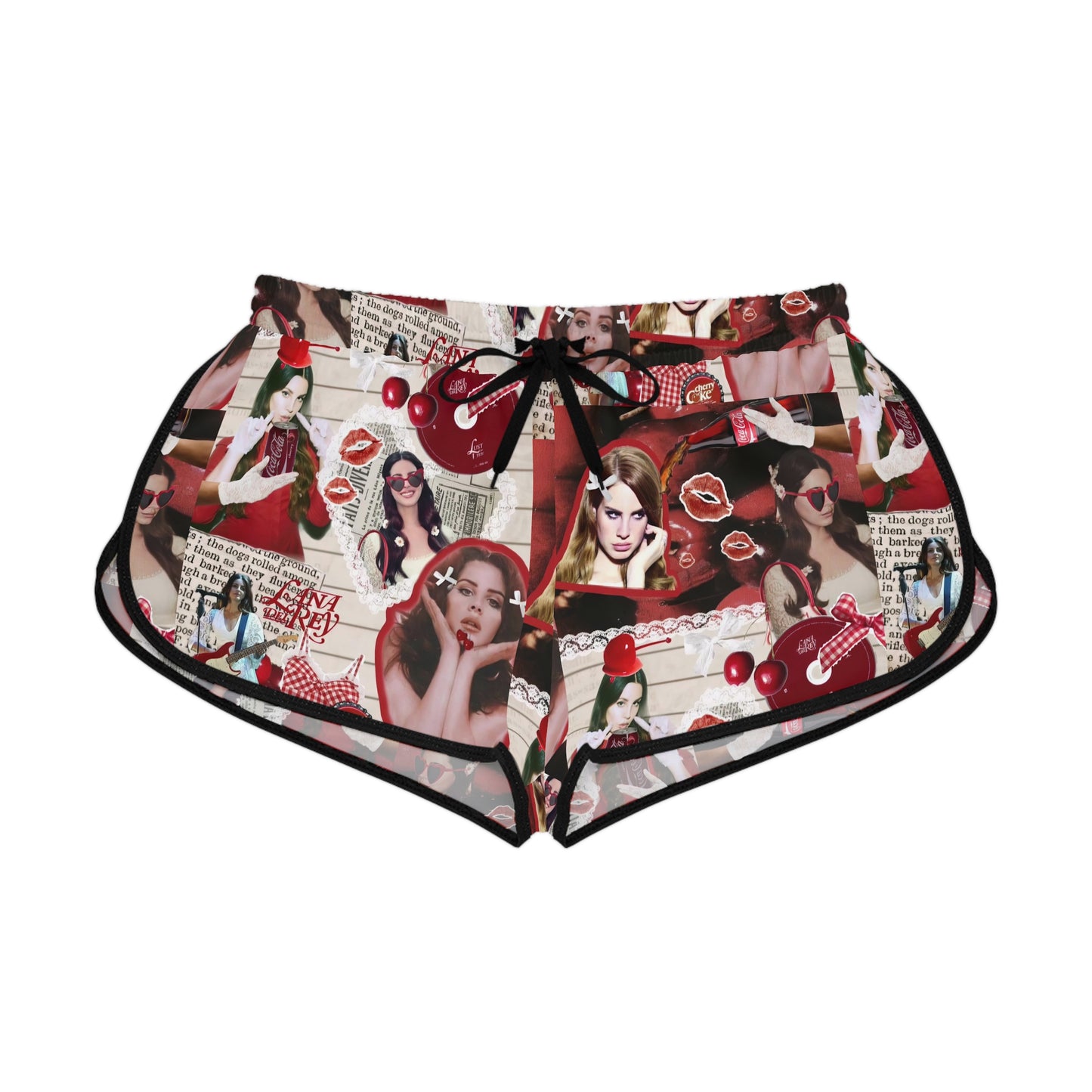 Lana Del Rey Cherry Coke Collage Women's Relaxed Shorts