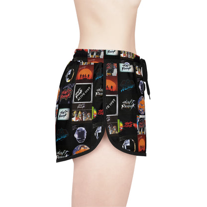 Daft Punk Album Cover Art Collage Women's Relaxed Shorts